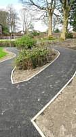 The two new access paths were created with the aim of being symmetrical, which would be in keeping with the formal style of the gardens layout. 